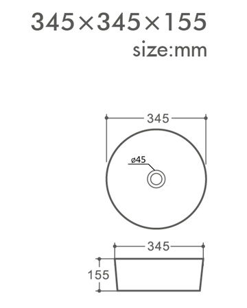 Раковина накладная (34,5х34,5) Orange  B07-345W белый глянец